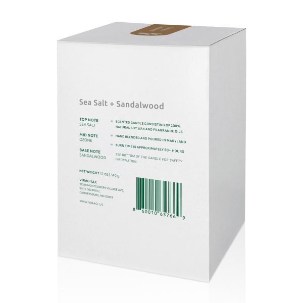 SeaSalt+Sandalwood Scented Candle